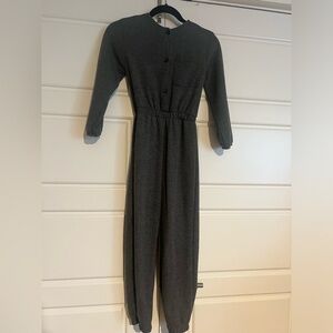 Zara Jumpsuit Girls 11-12 Gray dress long-sleeve knit‎